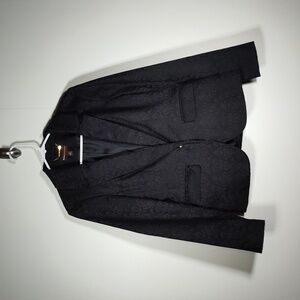 Dana Buchman black damask paisley pattern blazer jacket 6